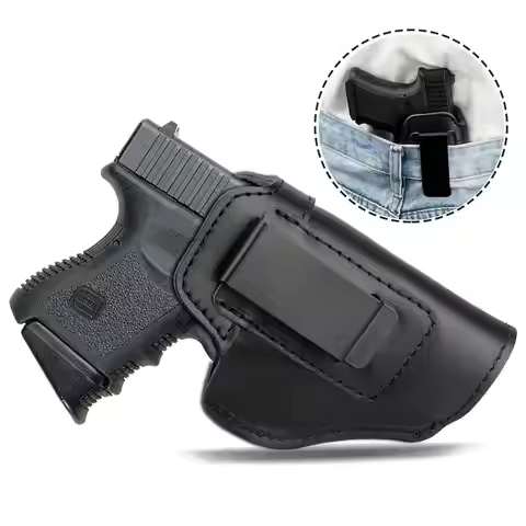 Left RIGHT Tactical Leather Holster for Concealed Carry Airsoft IWB Gun Holsters for Glock 17 19 43X