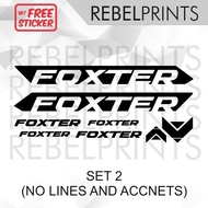 ⊕ ❥ ❦ FOXTER Design 2 Bike Frame Sticker Decals Vinyl for Mountain Bike and Road Bike and Fixie