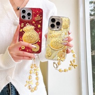Chinese New Year Gold Lucky bag Money 3D Case For RENO 13F 11F 12F 13 11 10 Pro 7z 8z 8 7 6 5 Pro 5g