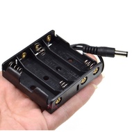 4X AA battery holder with dc power plug 5.5x2.1mm 4x1.5v 6V 4AA Battery case 4 X AA slot diy storage