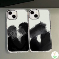 COD-Creative Black White Kiss Case For iPhone 7 8 X 11 12 13 14 15 TPU Phone Transparent Metal Photo