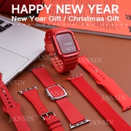 christmas สาย นาฬิกา apple watch band สายแอปเปิ้ลวอช ultra 2 49mm 41mm 45mm Ocean สายนาฬิกาข้อมือ br