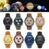 20มิลลิเมตรหนังสายสำหรับ Omega SWATCH Moonswatch สร้อยข้อมือสายนาฬิกาข้อมือหนังวัวแนววินเทจสายนาฬิกา