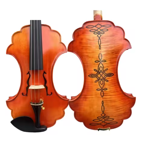 Handmade Entirely Baroque Style Lace SONG Master Top Inlay 4/4 Violin, Huge and Powerful Sound #1071