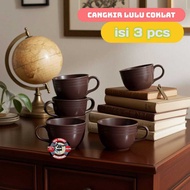 (3 pcs) Wholesale Brown Coffee Cups / Plastic Cups / LULU CUPS