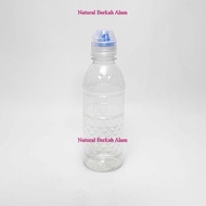 Amdk Round Bottle 330 ML Exclusive Aqua Capnatural Plastic Bottle/ Mineral Water Bottle/ Pet Food Bo