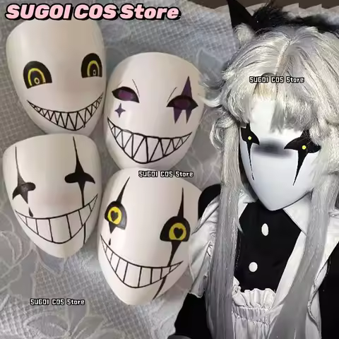 SUGOI COS*/The Freak Circus Pierrot Mask Harlequin Ticket Taker Doctor Jester Handcraft Cosplay Cost