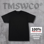 Tshirt Plain/Tshirt Kosong Premium 100% Cotton | 200GSM 100% Unisex Premium Cotton Oversize Loose Fi