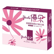 優朵 超細柔抽取式花紋衛生紙  150張  14包  6袋