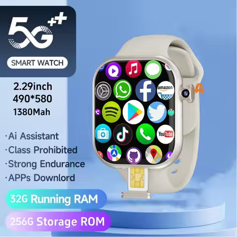 Original VP29 Smart Watch VP Series 2.29inch Android 5G Smartwatch With Rotary Camera GPS whatsapp T