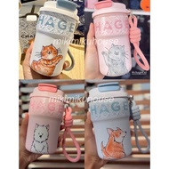 TUMBLR READY CHAGEE FURRY FRIENDS TUMBLER PAWS BLUE CORGI PUPPY TABBY CAT PINK RAGDOLL TERRIER CUTE 