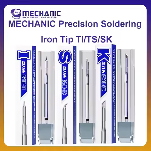 MECHANIC OFFICIAL Precision Soldering Iron Tip C210 TI/TS/SK Tips Integrated Soldering Iron Tip SMD 