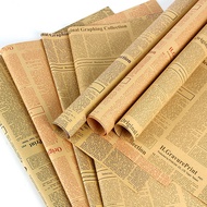 FLOPY 5 sheets English news paper wrap flower paper - FWT