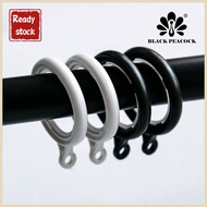 BlackPeacock Solid Plastic Curtain Rod Ring/ Pole Rod Hook Ring/ Ring Gelang Rod Plastik
