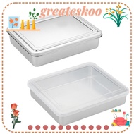 GREATESKOO Tiramisu Cake Mold, DIY Dessert Stainless Steel Rectangular Cake Pan, Durable Non-Stick S