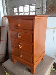 CProduct ตู้ลิ้นชักไม้สัก 4 ชั้น ตู้เก็บของ ตู้หัวเตียง ตู้เอนกประสงค์ ขนาดก 50 x ย 45 x ส 82 ซม.