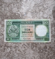 青蟹 1988年香港舊銀紙$10 殖民地舊鈔票