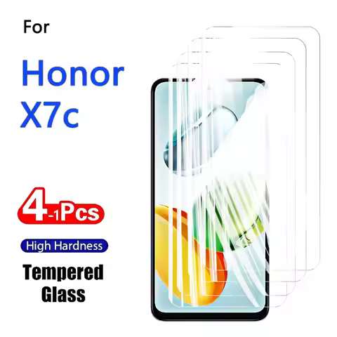1-4PCS Screen Protectors For Honor X7c Tempered Glass Crystal 9H Protection High Aluminum Anti Scrat