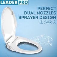 Non-Electric Bidet Toilet Seat Cover Soft Closing Dual Nozzle Manual Control Bidet Seat Home Univers