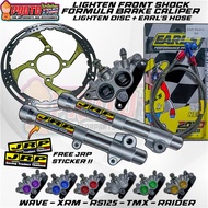 ✜✤Lighten Front Shock Jrp Sticker + Formula 8.1 + Super Light Disc + Earls Hose Wave , Rs, Xrm , Sma