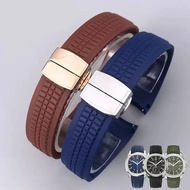High Quality Soft Rubber Watch Band Aquanaut Fits For Patek Philippe Silicone 5164A 5167A 5168A Fold