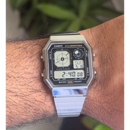 Casio A130WE-1A Vintage Black Dial Digital Retro-Futuristic Unisex Fashion Watch