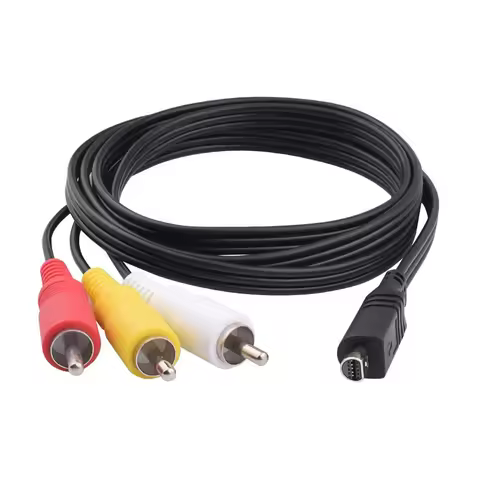 Replacement VMC-15FS VMC-30FS 10Pin Audio Video Cable AV TV-Out Cord Compatible with Sony Handycam C