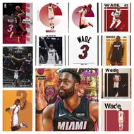 Dwyane Wade Poster Miami Heat NBA Pop Art Canvas Wall Art Home Decor Print Wade Fan Gift
