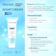 wardah lightening night cream/pelembab wajah/krim wajah/jual produk wardah terlengkap/wardah lighten