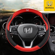 Honda พวงมาลัยหนัง Penutup Stereng ไม่มีกลิ่น City Civic FC FD Jazz BRV CRV HRV รถ