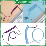 WIN Metal Aviators Connectors Coiled USB Type C Cable for Mechanical Keyboards Aviators Connectors S