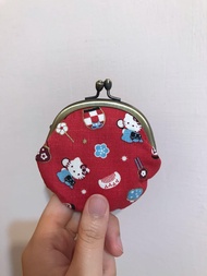 Hello kitty 口金包 零錢包 京都茶屋版