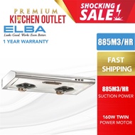 Elba 885M3/HR Twin Motor Slim Cooker Hood Range Hood 1917/76SS