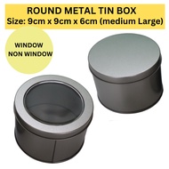 Round Tin Box Aluminium Silver Metal Tin Containers Gifts Box best for cookies Tea Coffee packaging 