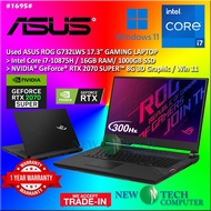 1695 Asus ROG G732LWS Used Gaming Laptop Intel i7-10875H 16GB 1TB SSD 300Hz FHD Nvidia RTX2070 S RTX