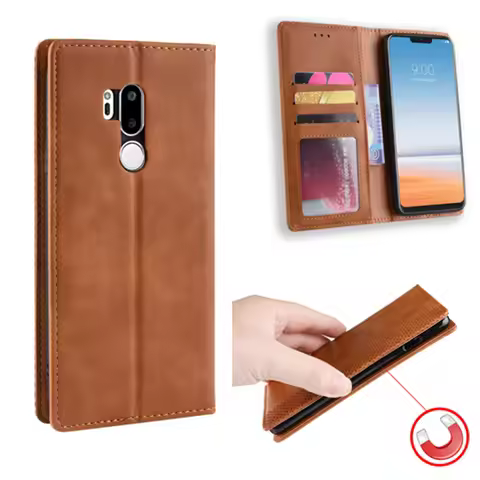 For LG G7 ThinQ Case 6.1 inch Luxury PU Leather Wallet Magnetic Adsorption Case For LG G7 G710 LMG71