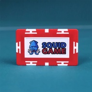 方块鱿鱼卡德州鱿鱼币Dezhou Squid Brand Ceramic Chip Store Code Dezhou Special Prop Large Size Alloy Acrylic