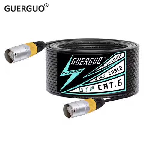 0.3M-100M Unshielded CAT6 Ethercon Cable RJ45 Zinc Alloy Plug Indoor/Outdoor LAN Network UTP Cable-U