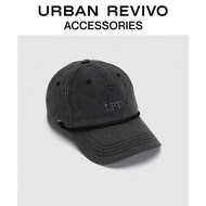 [Ready Stock] URBAN REVIVO2024 Summer New Style Men's Street Embroidered Letter Baseball Cap UAMA40060
