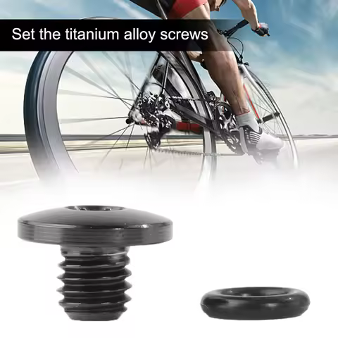 M5 Bike Oil Cylinder Cap Bleed Screw 8.85mm/10mmTitanium Alloy Oil Disc Fixing Screw With O-Ring For