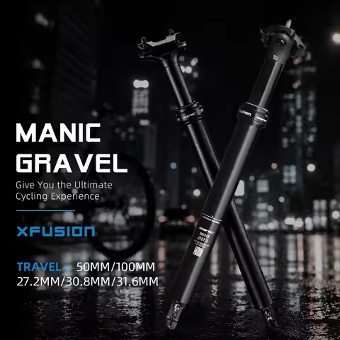 X-FUSION MANIC 27.2mm Dropper Seatpost 50/100mm Travel Internal Cable Carbon Body Gravel Mountain Bi