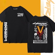 Summer Cyberpunk 2077 Printed T-shirt 100% Cotton Unisex Fashion Cool Casual Street