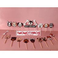 Dog cake Topper set