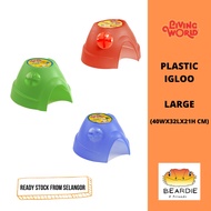 LIVING WORLD IGLOO DOME HIDE CAVE PLASTIC HAMSTER GUINEA PIG HEDGEHOG LARGE (61384)