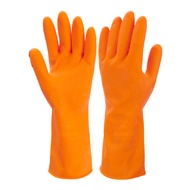 ถุงมือยาง ตรามือ สีส้ม (1 คู่) ASGUARD สีส้ม
