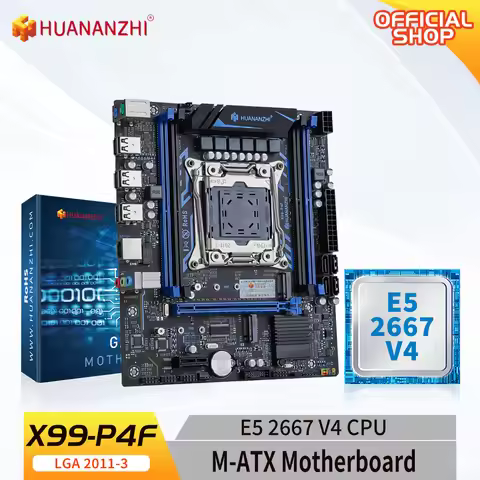 HUANANZHI X99 P4F LGA 2011-3 XEON X99 Motherboard with Intel E5 2667 v4 Support DDR4 RECC memory com