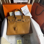 preloved birkin 35 gold epsom Authentic