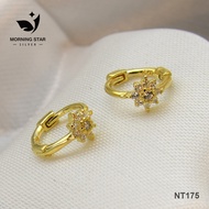 Morning Star 2022 Arrival Gold Plated / 925 Italy Silver Elegant Butterfly Clip Earrings NT175