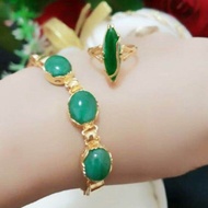 set gelang cincin wanita cantik model giok