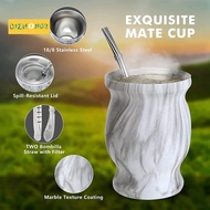 Yerba Mate Natural Gourd(   Traditional Mate Cup - 230ML) Includes 2 Bombillas (Yerba Mate Straws)